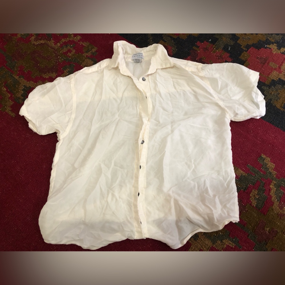 Vtg express 100 Perc pure Silk Blouse s